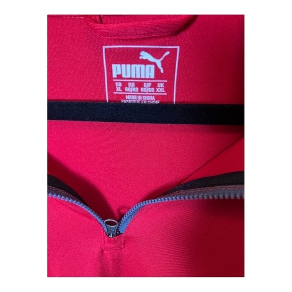 Puma Golf Quarter Zip. Long Sleeve Top Dry Cell Cherry Red Sz L - Picture 5 of 10